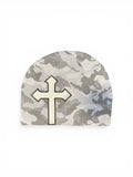 White Camo Satin-Lined LOVE Beanie