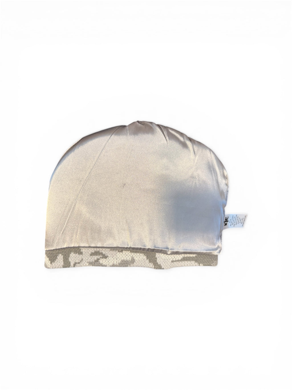 White Camo Satin-Lined LOVE Beanie